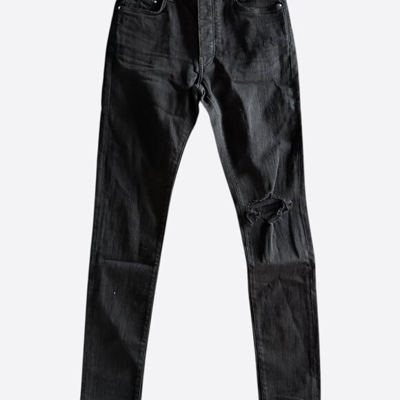 Amiri Broken Black Distressed Jeans - Picture 1 of 4